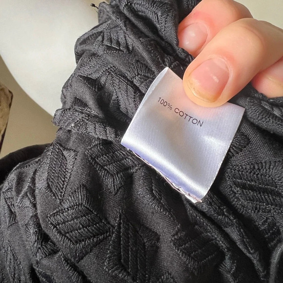 Inasami Black Cotton Open Cardigan, size M/L - Picture 6 of 6